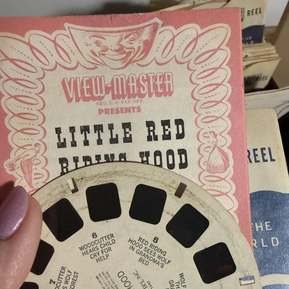 View-Master Reels With Bakelite Storage Box, 48 Reels & Deluxe View Master
